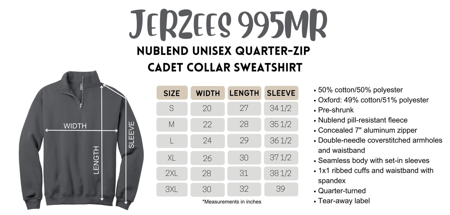 Customizable RN quarter zip sweatshirt