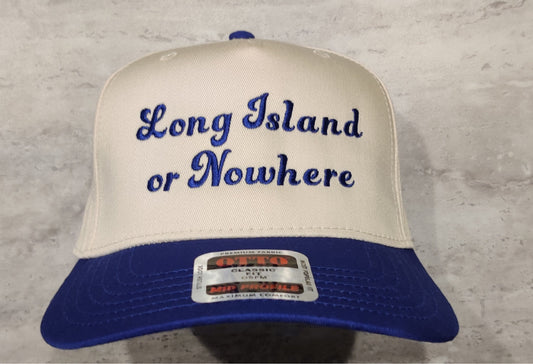 Long Island or Nowhere Canvas Baseball Hat