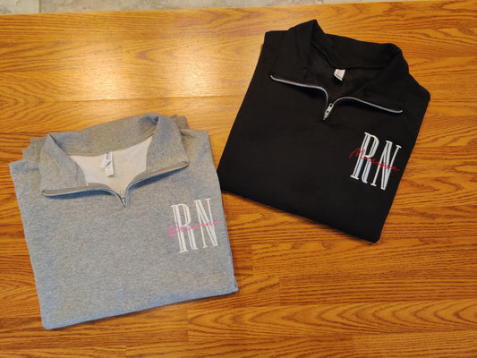Customizable RN quarter zip sweatshirt