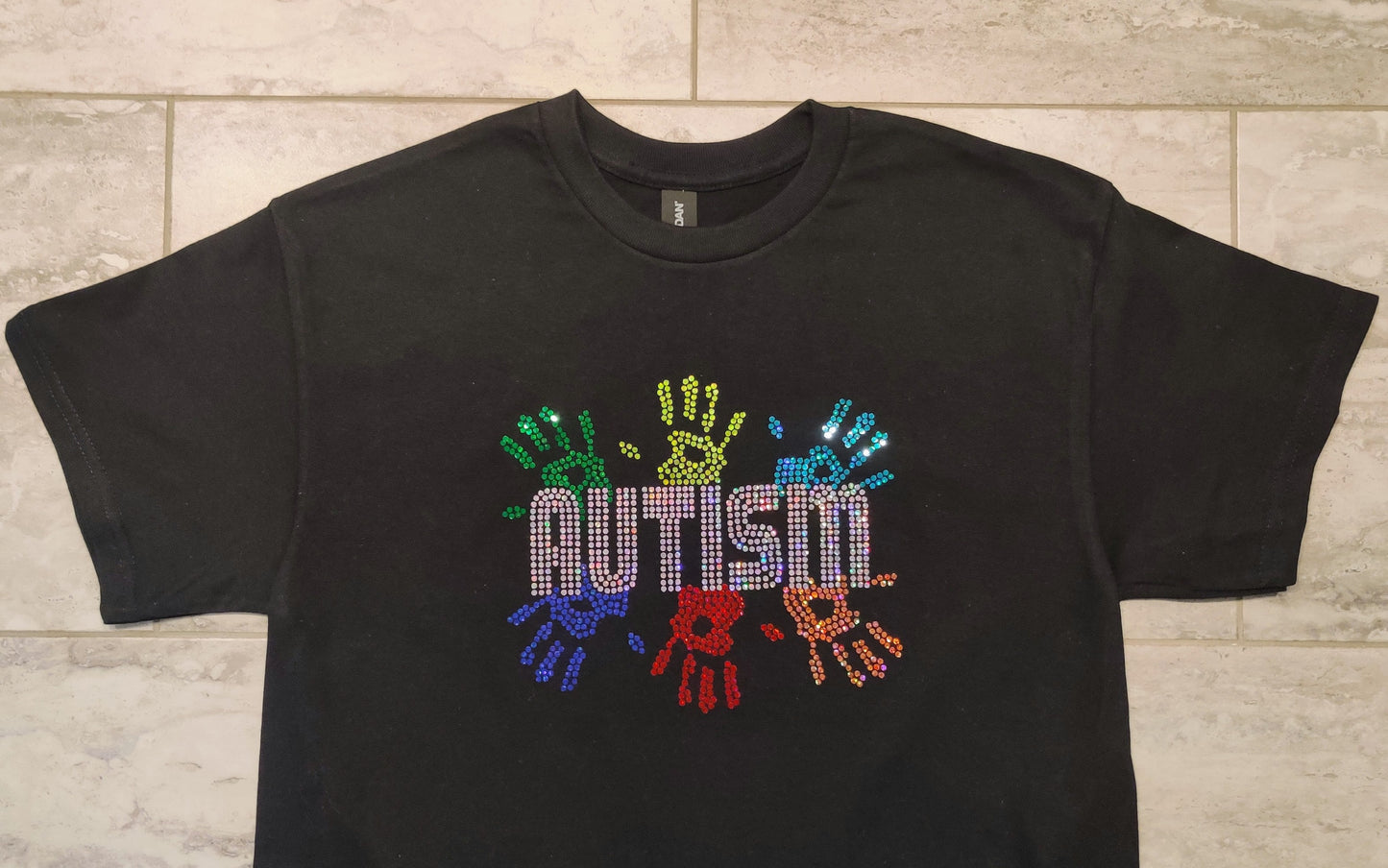 Autism spangle t-shirts