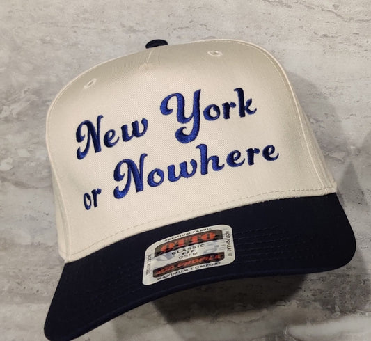 New York or Nowhere Canvas Baseball Hat